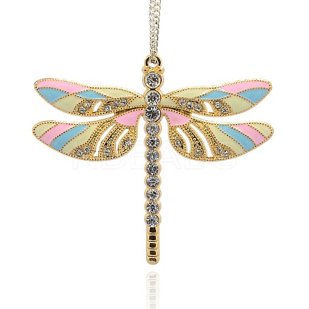 Golden Tone Alloy Enamel Insect Big Pendants ENAM-J033-06G-1