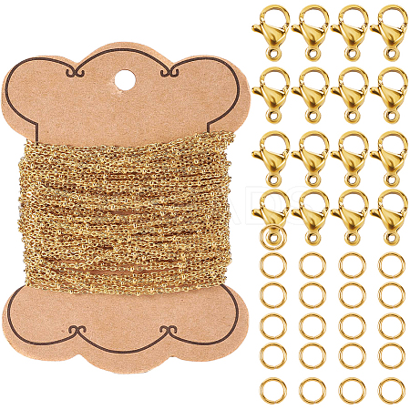 DIY 304 Stainless Steel Cable Chain Necklaces Making Kits DIY-SC0027-82-1