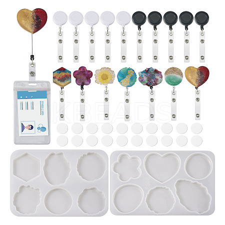 2Pcs DIY Phone Grip Ornament Silicone Molds DIY-TA0004-71-1