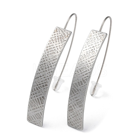 304 Stainless Steel Dangle Earrings for Women EJEW-D085-01P-03-1