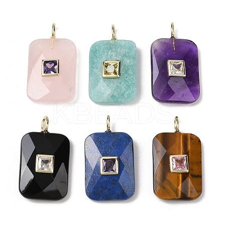 Natural Mixed Stone Pendants LS-G-I391-03G-M-1