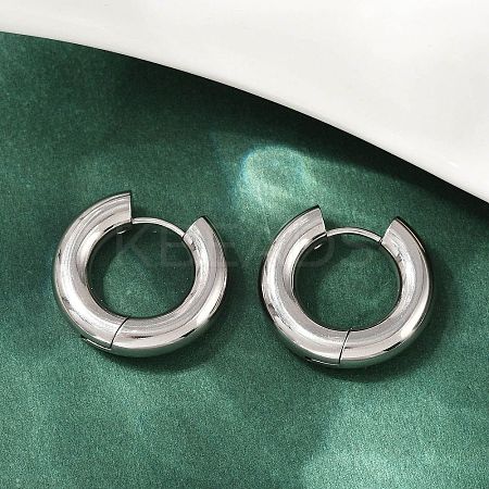 202 Stainless Steel Polishing Hoop Earrings EJEW-M106-02P-03-1