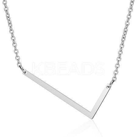 201 Stainless Steel Initial Pendants Necklaces NJEW-S069-JN003D-L-1