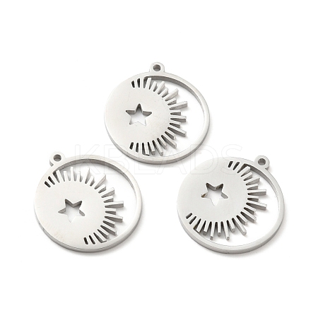 Non-Tarnish 304 Stainless Steel Pendants STAS-E152-02P-1