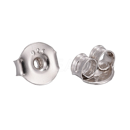 Anti-Tarnish Rhodium Plated 925 Sterling Silver Ear Nuts STER-K167-041P-1