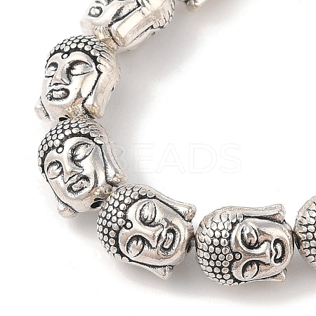 Tibetan Style Buddha Head Alloy Bead Strands TIBEB-O007-23-LF-1