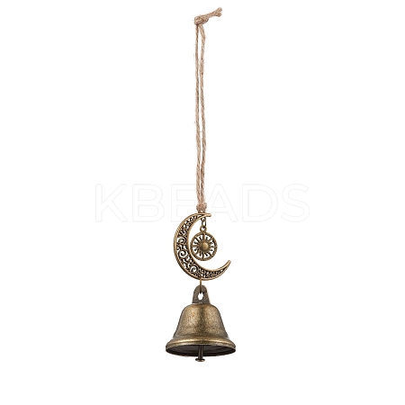 Iron Bell Pendant Decoration HJEW-JM02236-1