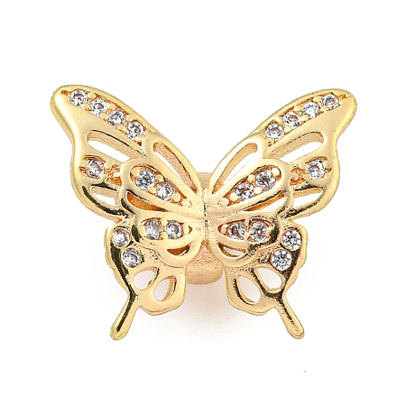 Brass Cubic Zirconia Beads KKB-L215-033LG-1