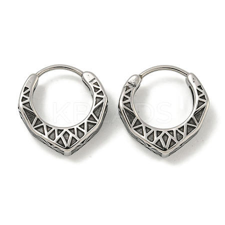 316 Surgical Stainless Steel Hoop Earrings for Women and Men EJEW-D096-20B-AS-1