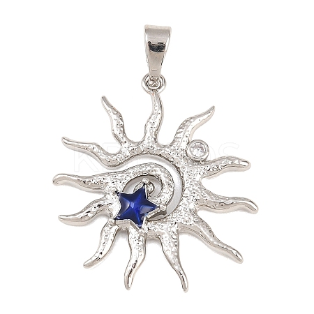 Brass & Enamel & Rhinestone Pendants KK-H541-01P-02-1