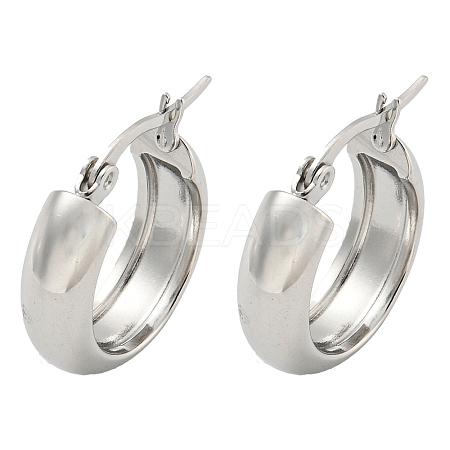 Tarnish Resistant 202 Stainless Steel Hoop Earrings EJEW-H003-38P-02-1