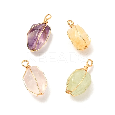 Natural Quartz Pendants PALLOY-JF00933-1