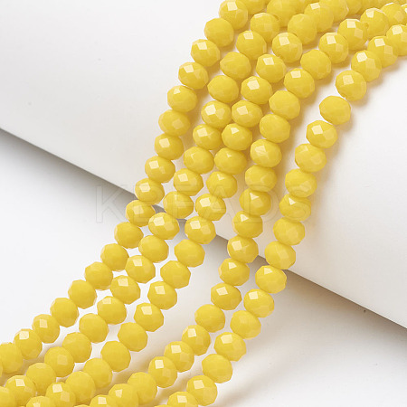 Opaque Solid Color Glass Beads Strands EGLA-A034-P1mm-D04-1