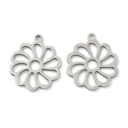 Hollow 201 Stainless Steel Pendants STAS-F337-10A-P-1