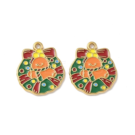 304 Stainless Steel Enamel Pendants STAS-L300-012G-05-1