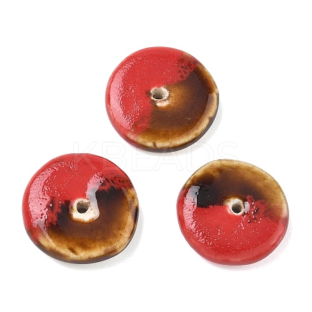 Vintage Handmade Two Tone Porcelain Beads PORC-NH0002-01G-1