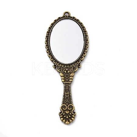 Glass Mirror Pendants FIND-Z073-04AB-1