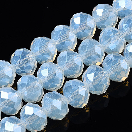 Electroplate Glass Beads Strands X-EGLA-A034-J8mm-A04-1