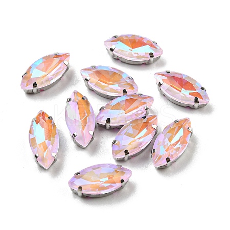 Mocha Fluorescent(MI) Horse Eye Sew on Rhinestone GGLA-R043-01B-P04-1