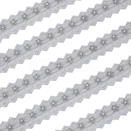 3 Yards Polyester Flower Lace Trim OCOR-OC0001-67B-1