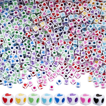 960Pcs 8 Colors Opaque Acrylic Beads OACR-SC0002-59-1