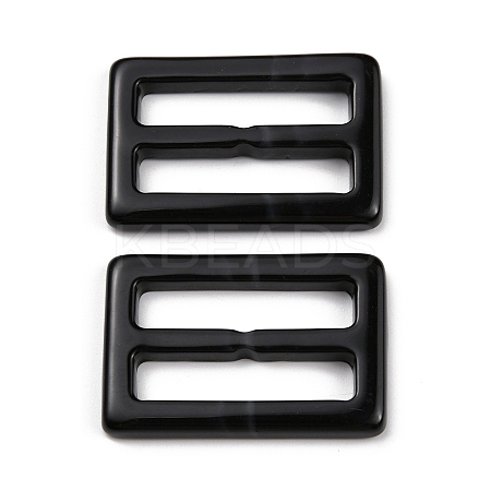 Rectangle Shape Resin Buckle Clasps RESI-WH0035-25A-02-1