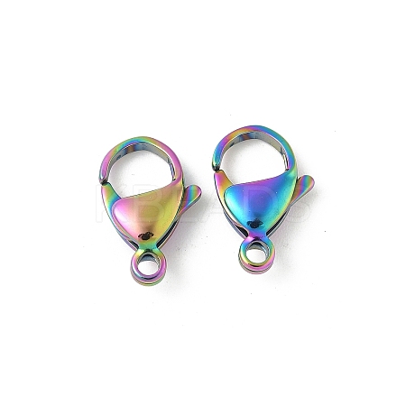 304 Stainless Steel Lobster Claw Clasps STAS-T065-13mm-34RC-1