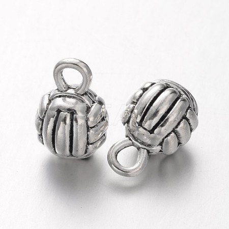 Sports Theme Tibetan Style Alloy Volleyball Charms TIBEP-5234-AS-LF-1