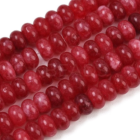 Dyed Natural White Jade Beads Strands G-G107-A43-01-1
