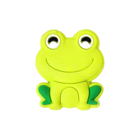 Frog Food Grade Silicone Beads X-PW-WG10040-09-1