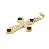 Ion Plating(IP) 304 Stainless Steel Enamel Rhinestone Pendants STAS-Q325-05J-G-2