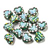 Hand Painted Acrylic with Enamel Beads MACR-D031-06C-1