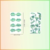 2PCS 2 Styles PVC Stickers Dazzling Color Window Stickers 3D Laser Clouds And Summer Style Shapes Electrostatic Glass Window Stickers JX836A-2