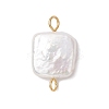 Natural Keshi Pearl Connector Charms PALLOY-JF04243-02-4