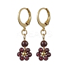 Natural Mixed Stone Leverback Earrings EJEW-JE06165-4