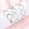 304 Stainless Steel 14MM Ring Link Chain Necklaces NJEW-P343-01D-P-1