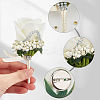 Cloth Rose Flower Boutonniere Brooch with Rhinestone AJEW-WH0258-294C-3