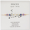 Natural stone constellation bracelet with 12 zodiac signs X-NR2952-8-1