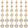 48Pcs 3 Styles Brass Micro Pave Clear Cubic Zirconia Charms FIND-GO0003-37-1