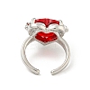 Zinc Alloy Rhinestone Solitaire Ring LS-RJEW-Z048-03P-03-3