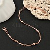 Rack Plating Brass Link Chain Bracelets for Women BJEW-G735-03RG-2