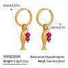 Stainless Steel Fish Hoop Earrings KV9166-2-1