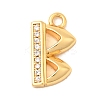 Brass Micro Pave Cubic Zirconia Charms KK-C117-12G-B-1