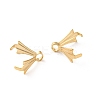 Brass Ice Pick Pinch Bails KK-F907-08G-2