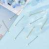 40Pcs 2 Colors Rack Plating Brass Curb Chain Extender KK-DC0004-27-4