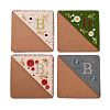 4Pcs Letter Personalized Hand Embroidered Corner Bookmarks JX587B-1