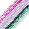 5 strands 5 colors Transparent Glass Beads Strands GLAA-TA0001-25-12