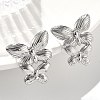 304 Stainless Steel Studs Earrings for Women LS-EJEW-K306-24P-3