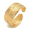 Real 18K Gold Plated 304 Stainless Steel Cuff Bangles LS-BJEW-L695-001G-02-1