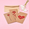 3 Sets Kraft Paper Greeting Cards AJEW-FS0001-27B-10